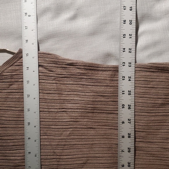 Abercrombie and Fitch Tan Ribbed Knit Dress Taupe Sleeveless Size XL - Picture 11 of 12